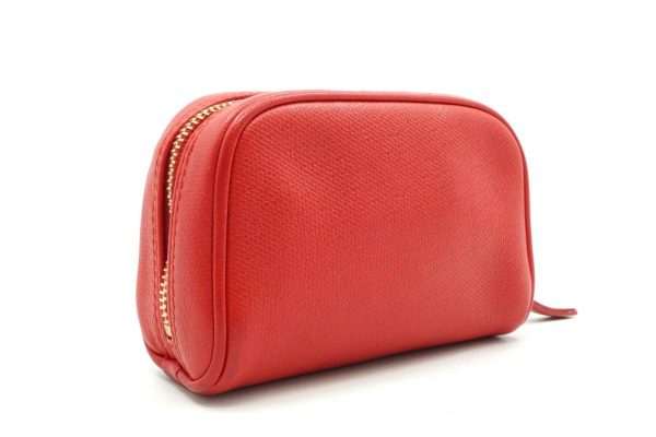 40471 8747h 6 CHANEL Pouch Micro Mini Clutch Multi Accessory Case Red