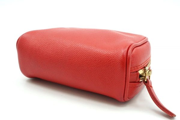 40471 8747h 7 CHANEL Pouch Micro Mini Clutch Multi Accessory Case Red