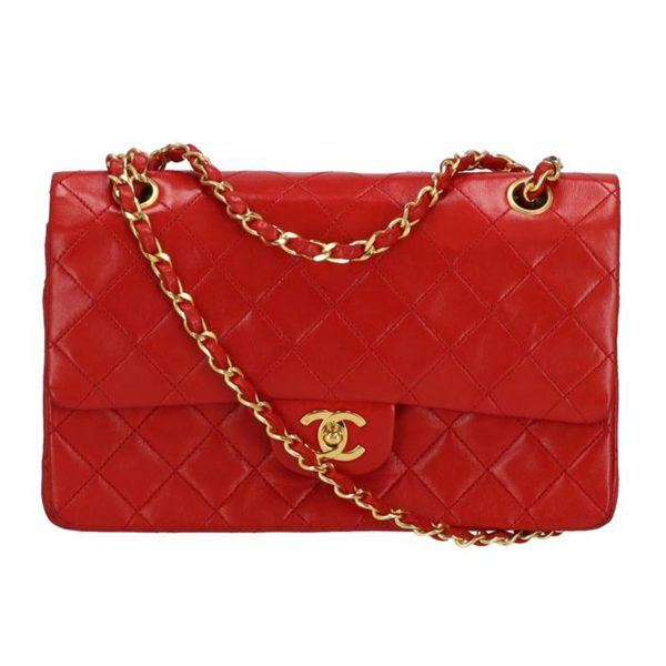 40488 1 Chanel W Flap Matelasse Chain Shoulder Bag Rum