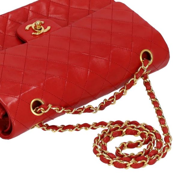 40488 4 Chanel W Flap Matelasse Chain Shoulder Bag Rum