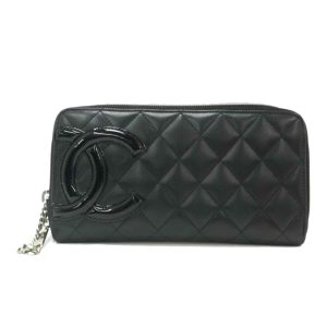 40490 1 CHANEL Long Wallet BifCoco Button Metallic Pink Wallet D1329