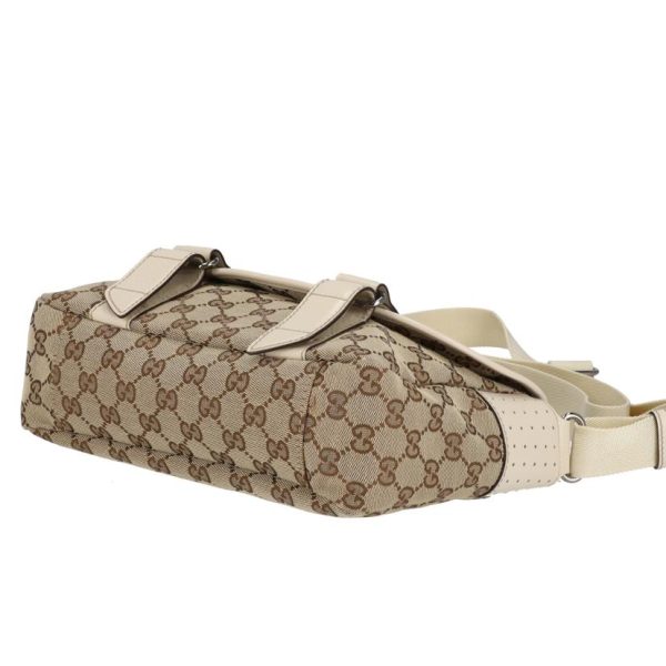 40513 3 Gucci Gg Canvas Shoulder Bag Biege