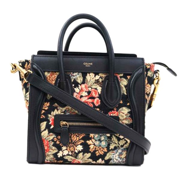 40604 1 Celine Shopper Bag Nano Jacquard Flower