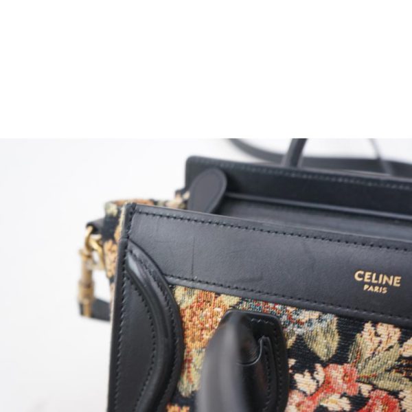 40604 8 Celine Shopper Bag Nano Jacquard Flower