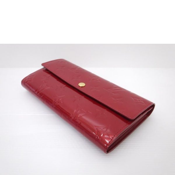 40610 3 Louis Vuitton Vernis Sala Wallet Red