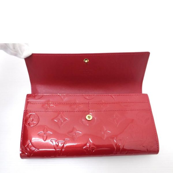 40610 4 Louis Vuitton Vernis Sala Wallet Red