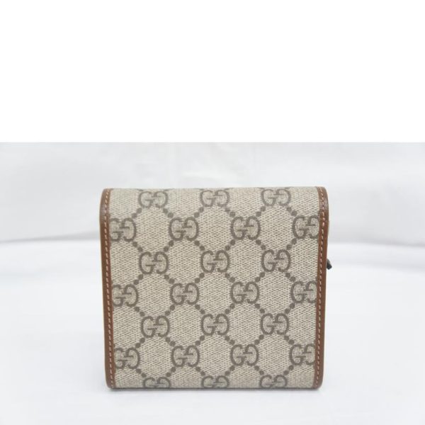 40673 2 GUCCI GG Supreme Horsebit 2 Fold Wallet