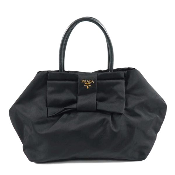 40679 1 Prada Ribbon Handbag Nylon Black