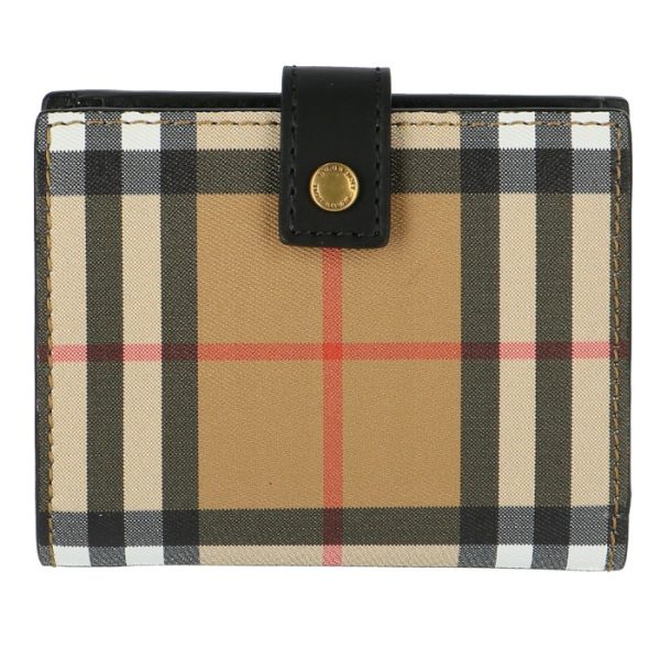 4073431 1 BURBERRY Vintage Check Leather Wallet Black