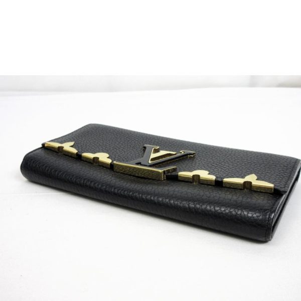 40897 3 Louis Vuitton Portefeuil Capucines Taurillon Wallet Noir