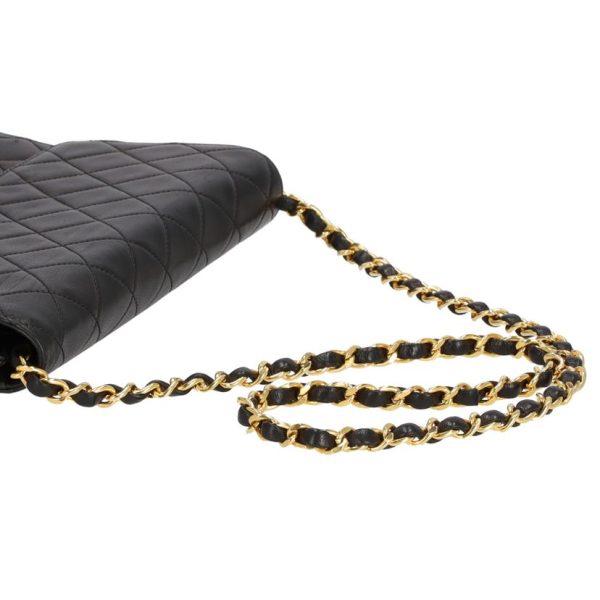 40987 4 Chanel Matelasse Push Lock Chain Shoulder Bag Black