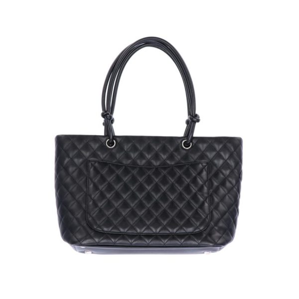 41003 2 Chanel Cambon Line Tote Bag Black