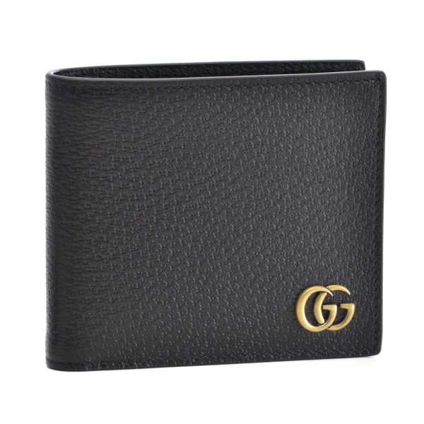 41115329 GUCCI wallet folding wallet GG MARMONT NERO Black