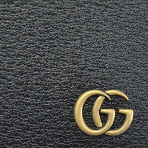 41115329c GUCCI wallet folding wallet GG MARMONT NERO Black