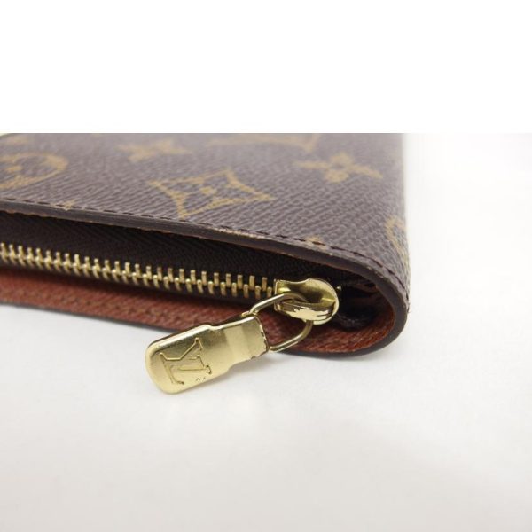 41140 7 Louis Vuitton Portomone Zip Monogram Wallet Brown