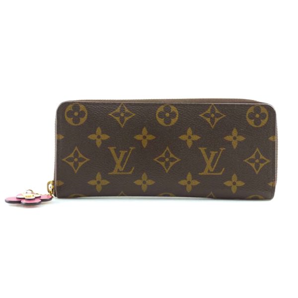 41152 1 Louis Vuitton Portefeuil Clemence Monogram Wallet Brown