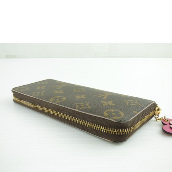 41152 3 Louis Vuitton Portefeuil Clemence Monogram Wallet Brown