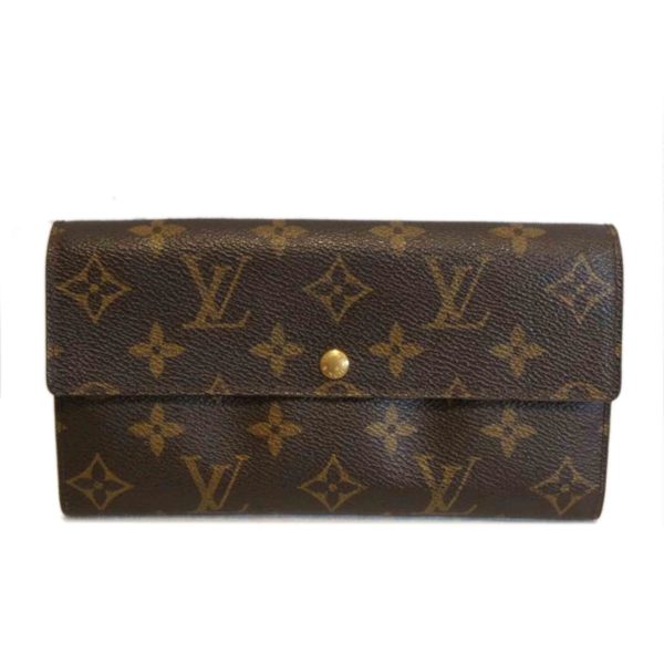 41157 1 Louis Vuitton Portomone Credit Monogram Wallet Brown