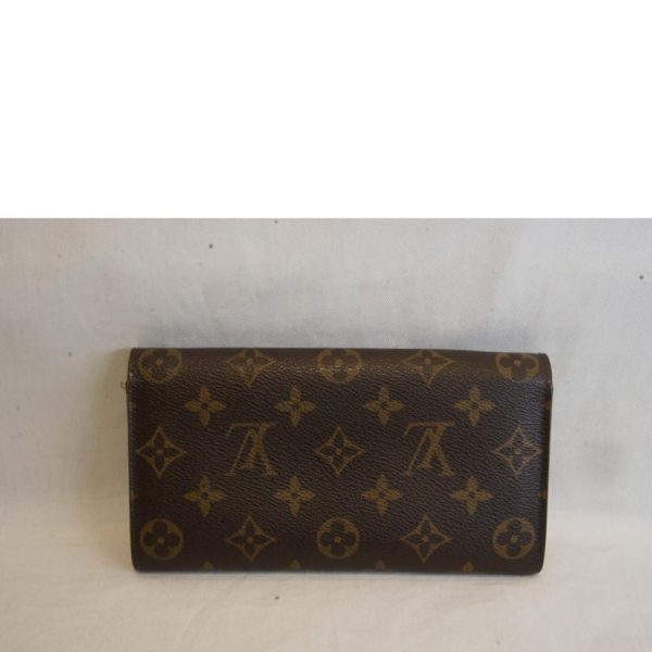 41157 2 Louis Vuitton Portomone Credit Monogram Wallet Brown