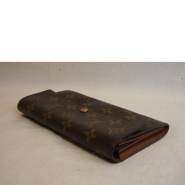 41157 3 Louis Vuitton Portomone Credit Monogram Wallet Brown