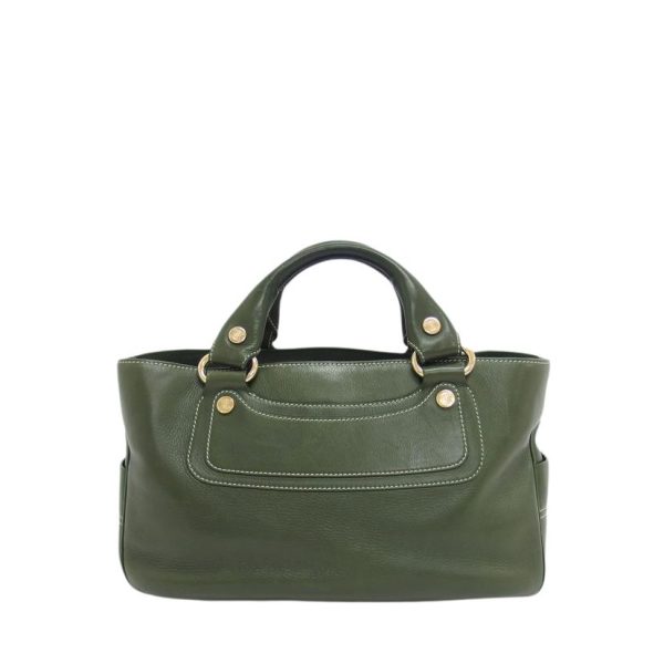 41188 2 Celine Leather Boogie Bag Moss Green