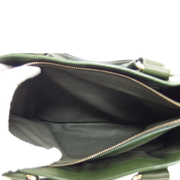 41188 6 Celine Leather Boogie Bag Moss Green