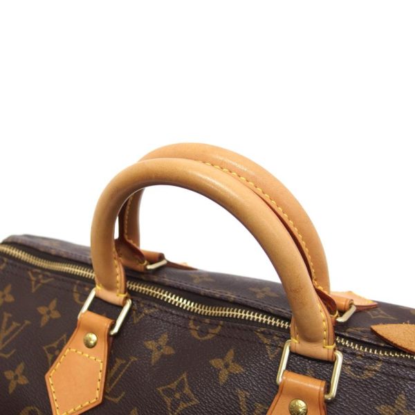 41218 4 Louis Vuitton Speedy 35 Monogram Handbag Brown