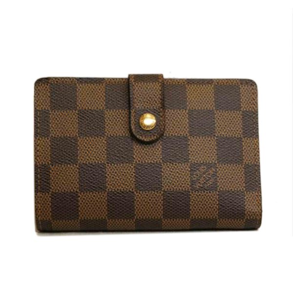 41263 1 Louis Vuitton Portomone Viennois Damier Wallet Brown