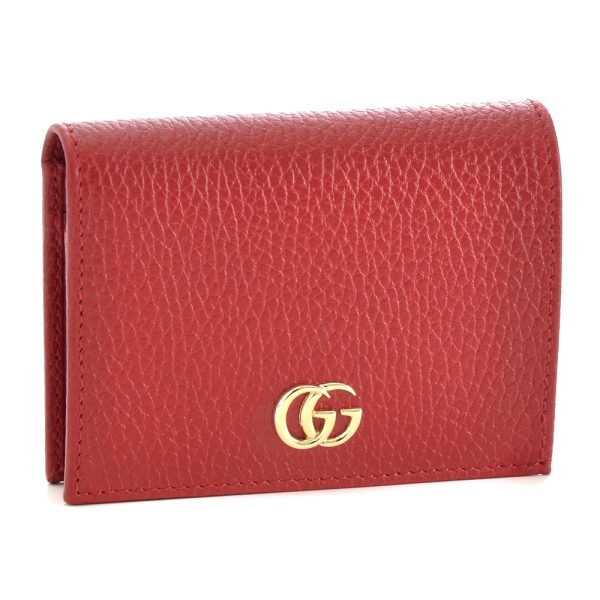 41274866 GUCCI fold wallet HIBISCUS RED