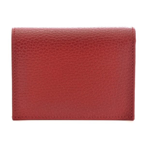 41274866a GUCCI fold wallet HIBISCUS RED