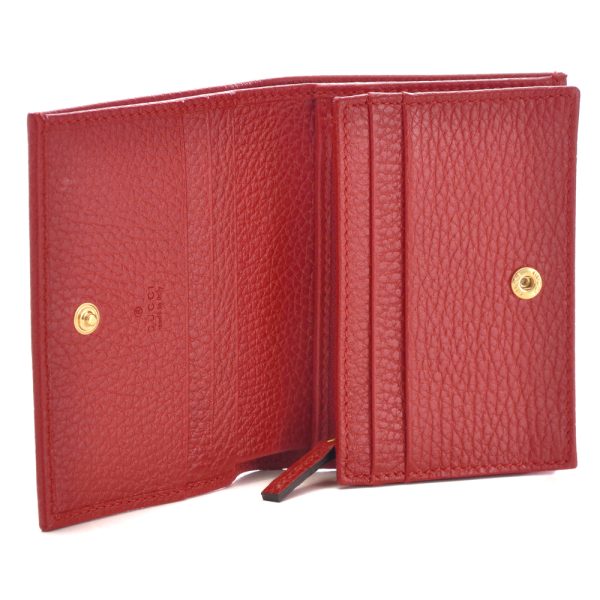 41274866b GUCCI fold wallet HIBISCUS RED