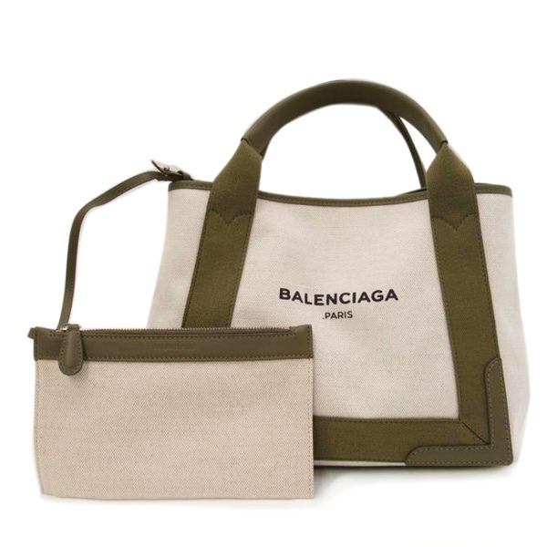 41278 1 Balenciaga Navy Hippo S Tote Bag Khaki