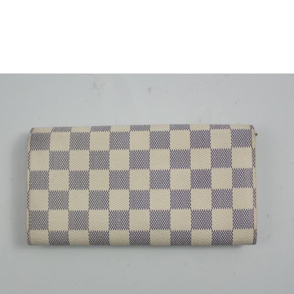 41286 2 Louis Vuitton Portefeuil Sala Damier Azur Wallet White