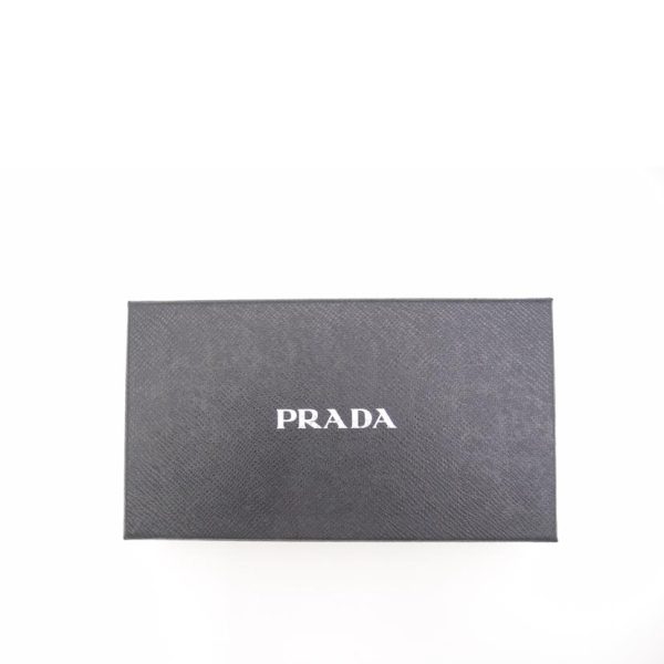 41292 6 PRADA Prada Saffiano Bi fold Long Wallet Bag Black