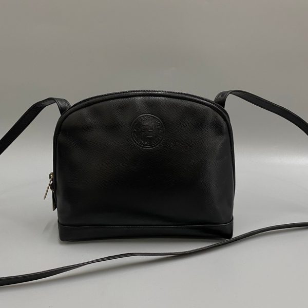 413f1585208 1 Fendi FF Leather Mini Shoulder Bag Black