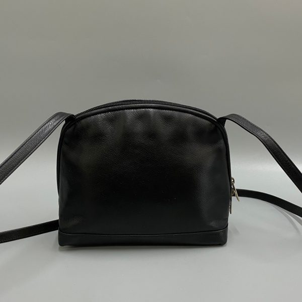 413f1585208 4 Fendi FF Leather Mini Shoulder Bag Black