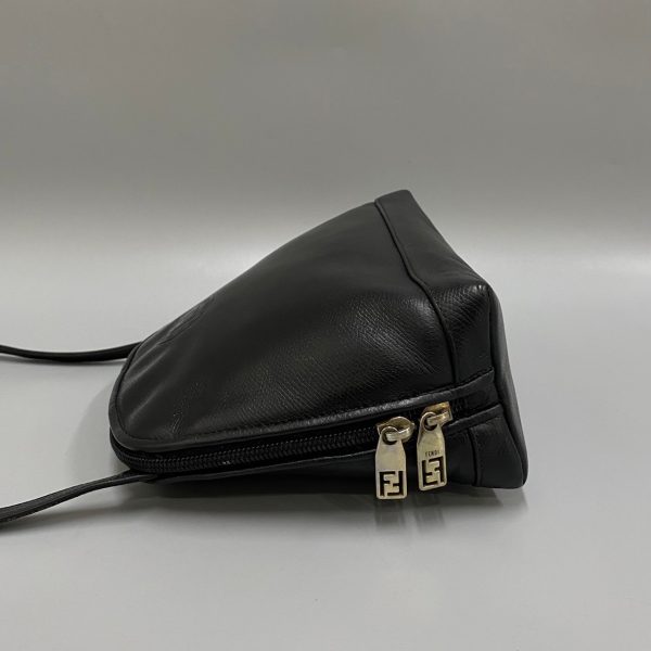 413f1585208 5 Fendi FF Leather Mini Shoulder Bag Black