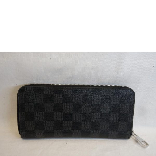 41416 2 Louis Vuitton Zippy Wallet Vertical Graphite Wallet Black