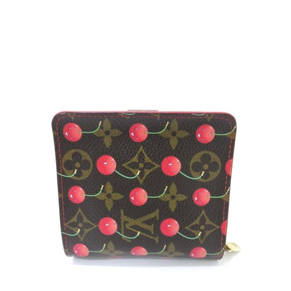 41423 2 Louis Vuitton Compact Zip Wallet Monogram Cherry