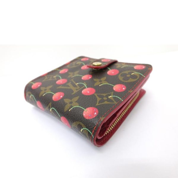 41423 3 Louis Vuitton Compact Zip Wallet Monogram Cherry