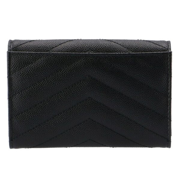 414404bow011000 2 Saint Laurent Paris Wallet Bifold Quilted Leather Monogram Black