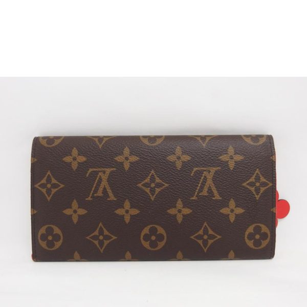 41454 2 Louis Vuitton Portefeuille Emily Monogram Wallet Rouge