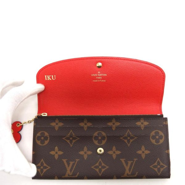 41454 4 Louis Vuitton Portefeuille Emily Monogram Wallet Rouge