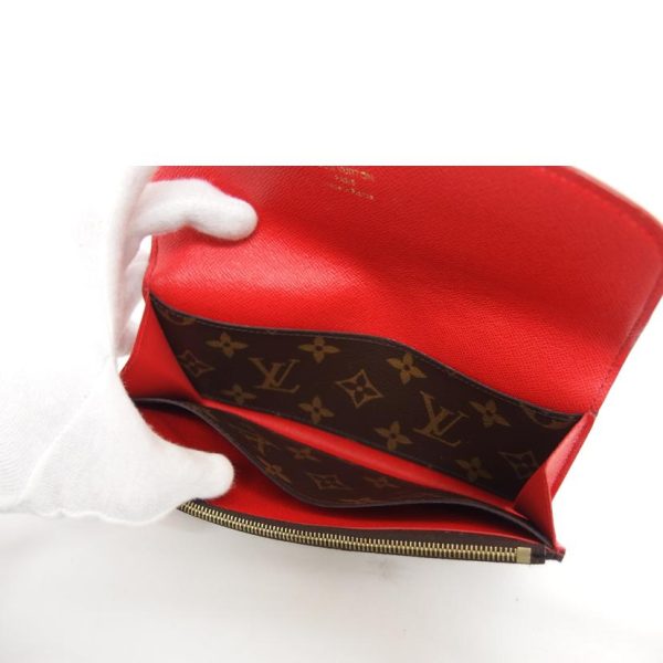 41454 6 Louis Vuitton Portefeuille Emily Monogram Wallet Rouge