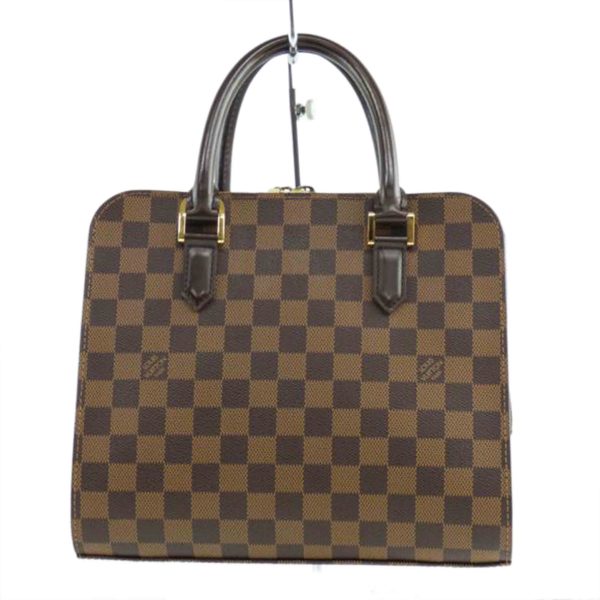 41485 1 Louis Vuitton Triana Damier Handbag Ebene Brown