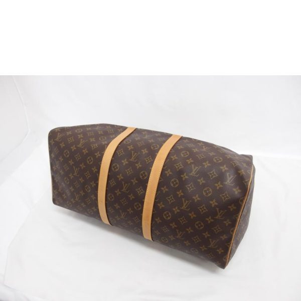 41492 3 Louis Vuitton Keepall 55 Monogram Duffel Bag Brown