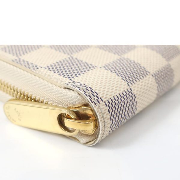 41515 4 Louis Vuitton Zippy Damier Azur Wallet Brown