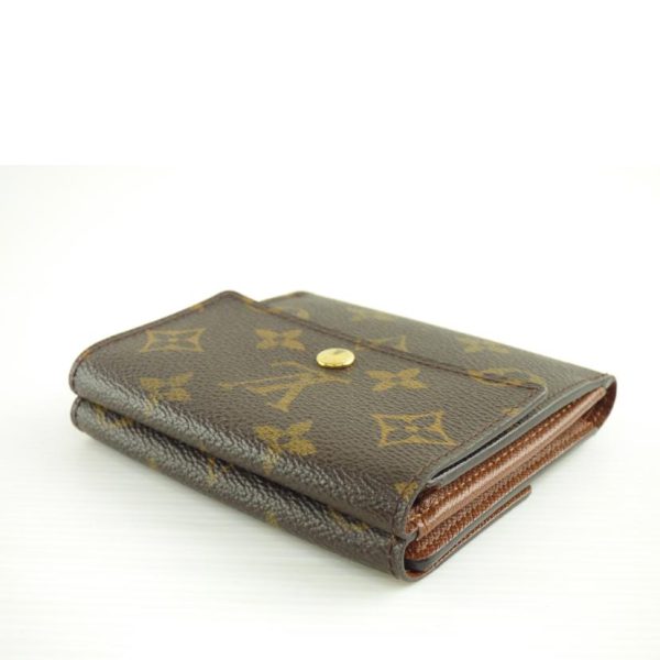 41534 3 Louis Vuitton Portomone Bier Cult Credit Monogram Wallet Brown