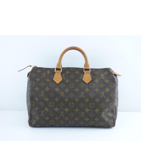 41546 1 Louis Vuitton Old Speedy 35 Monogram Handbag Brown