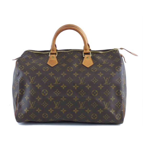 41546 2 Louis Vuitton Old Speedy 35 Monogram Handbag Brown